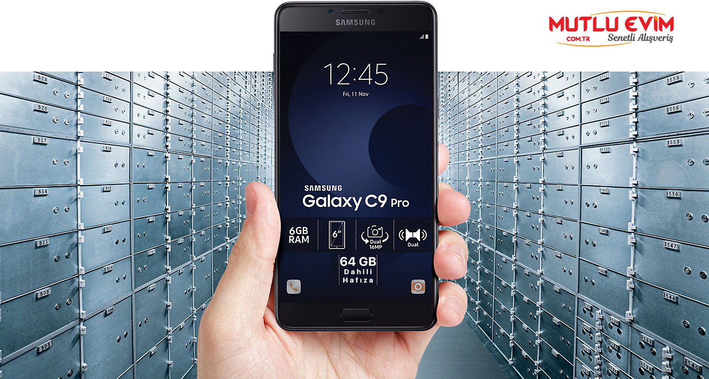 Kredi Kartsız Senetli Alışveriş,Samsung galaxy C9 C9000 en uygun fiyatlarla sadece www.mutluevim.com.tr'de