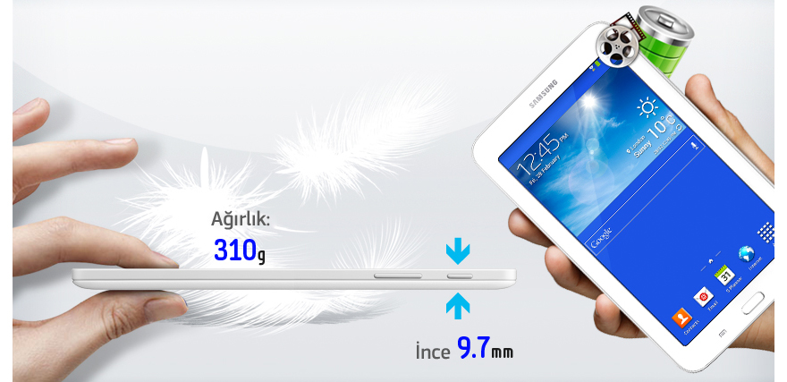 Elden Senetle Samsung Galaxy Tab T113 Tablet Bilgisayar