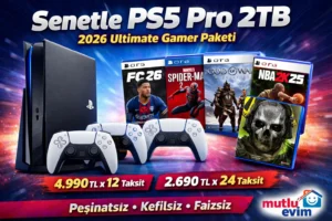 Senetle PS5 Pro 2TB 2 DualSense 5 Oyun Ultimate Gamer Paketi